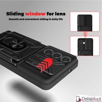 6in1 smūgiams atsparus dėklas su kortelių dėklu - juodas (Samsung Galaxy S26 Plus) 6in1 smūgiams atsparus dėklas su kortelių dėklu - juodas (Samsung Galaxy S26 Plus)